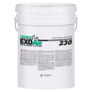 ExoAir 230 / 230LT 5-gallon pail used for fluid-applied air barriers