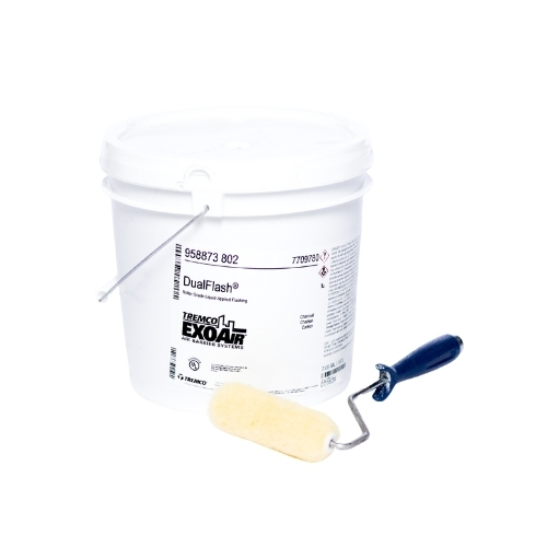 White bucket of ExoAir DualFlash with roller