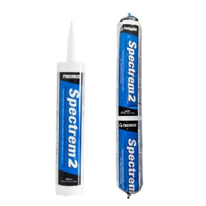 Spectrem 2 silicone sealant cartridge with blue label
