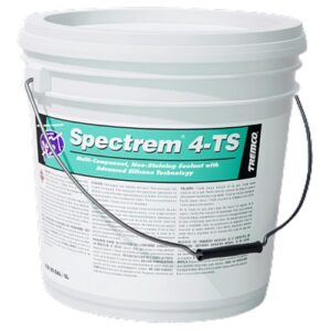 Tremco Spectrem 4-TS bucket with green label and product details