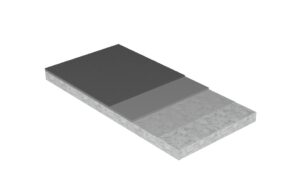 Vulkem Pedestrian Waterproofing System cross-section with membrane and coating layers