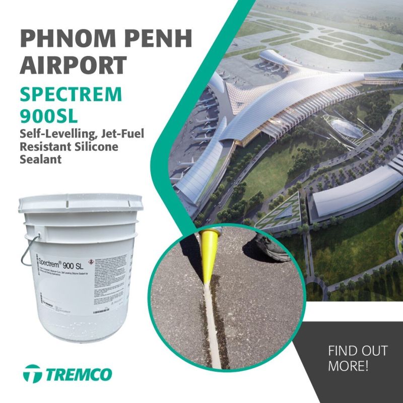 Spectrem 900SL sealant used at Phnom Penh Airport project
