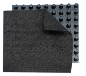 TREMDRAIN drainage and protection board with filter fabric and formed core