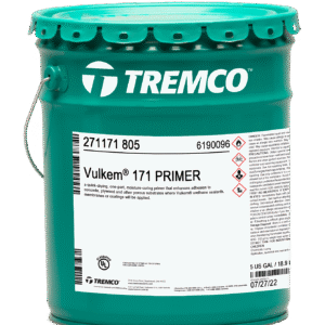 Pail of Vulkem Primer 171 for urethane waterproofing surface preparation