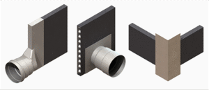 TREMDrain Fittings and Accessories – Corner Guard, Universal Outlet, and Universal Tee for enhanced drainage systems