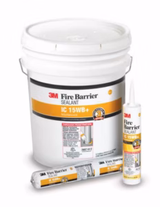3M™ Fire Barrier Sealant IC 15WB+ — Acrylic intumescent firestop sealant for up to 3 hours fire protection.