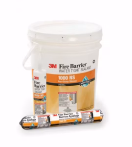3M™ Fire Barrier Water Tight Sealant 1000 NS — Non-slump silicone firestop sealant for vertical and overhead water-tight applications.