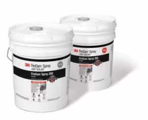 3M FireDam Spray 200 – red, intumescent fire‑stop spray for annular space protection