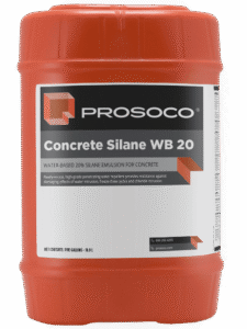 Concrete Silane WB 20 – 20% silane emulsion water repellent for concrete structures.