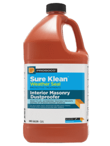 Interior Masonry Dustproofer — Clear, matte, waterborne dustproofing treatment for interior masonry.