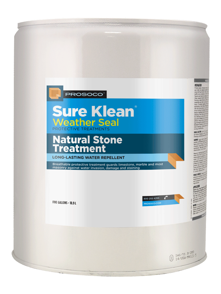 Natural Stone Treatment — Breathable, penetrating siloxane water repellent for traditional masonry.
