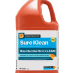 Residential BricKLEAN – Safe acidic cleaner for new residential brick and decorative concrete.