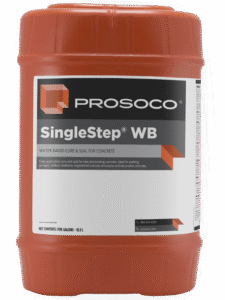 SingleStep WB — Water-based acrylic-silane cure and seal treatment for new concrete surfaces.
