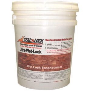 Ultra Wet Look Sealer providing glossy wet finish on paver surface