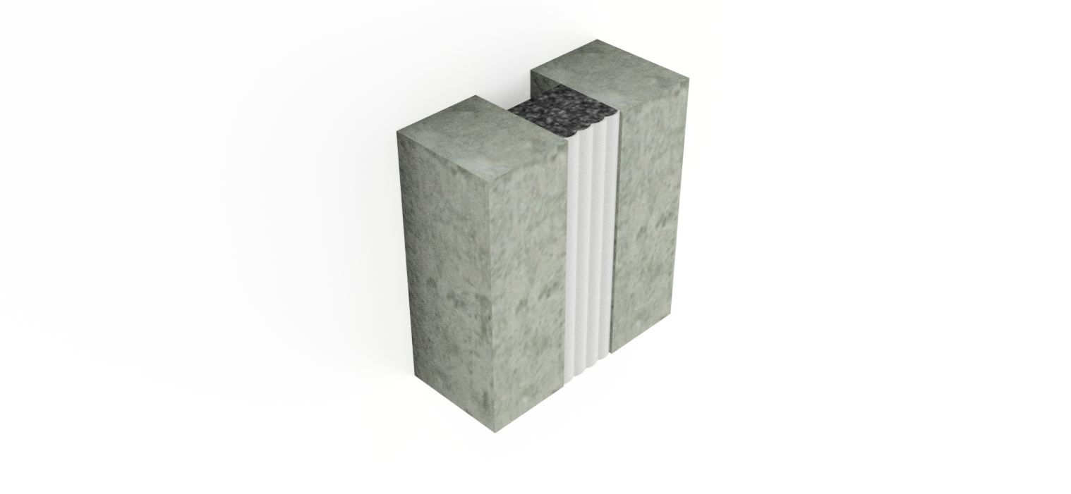Willseal Seismic SAF-V — Pre-compressed vertical seismic safety expansion joint seal for sensitive occupancy buildings.