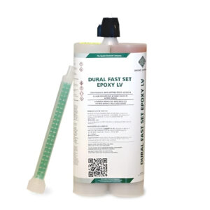 DURAL FAST SET LV epoxy adhesive packaging and features