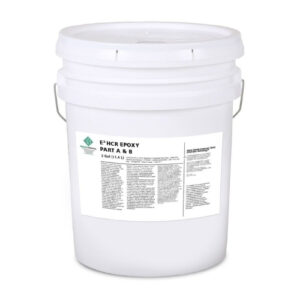 E3-HCR epoxy grout page showing DL Technology™ dust control and industrial chemical resistance