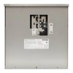 Generac manual transfer switch with labeled generator and utility mains.
