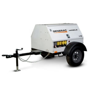 Generac 15kVA mobile diesel generator with 1.75L engine.