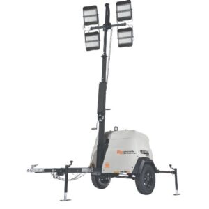 Generac MLTB silent battery LED light tower with 75-hour runtime and eco-friendly, zero-emission power