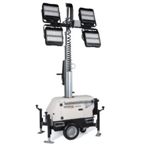 Generac PLT240 LINKTower with 240W LEDs and zero-emission electric power for flexible jobsite lighting