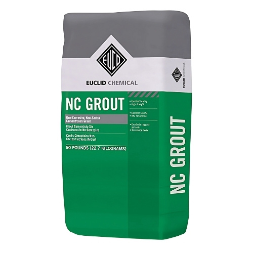 NC Grout webpage showing non-corrosive cementitious grout features