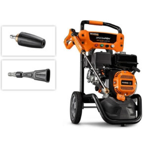 Generac Speedwash 2900 PSI Pressure Washer with 2.4 GPM, turbo nozzle, soap blaster, PowerDial spray gun, and 25-foot flex hose