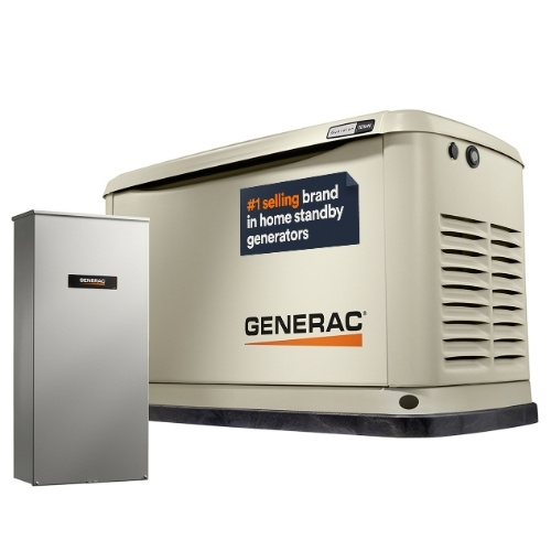 Generac 14kW standby generator with transfer switch and WiFi