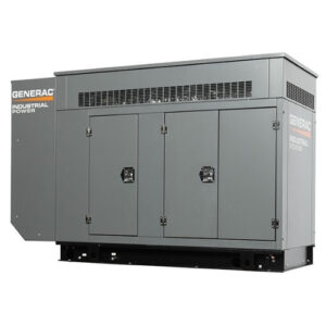 Generac 60kW stationary gaseous generator with 4.5L engine.