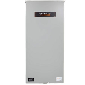 Generac 200A transfer switch with 40-circuit outdoor load center