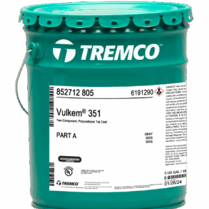 Tremco Vulkem 351 polyurethane top coat pail