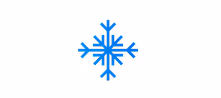Blue snowflake icon symbolizing cold temperature or insulation